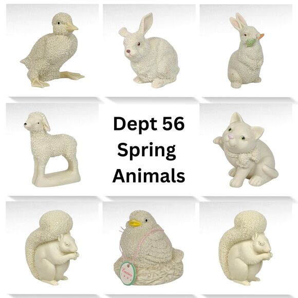 Vintage Annual Animal Bisque Figurines: Dept 56 Lot of 8 Collectibles - Picture 10 of 10